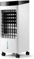 4L 3-in-1 Evaporative Air Cooler White, Quiet Portable Cooler Humidifier with 3 Speeds/3 Modes, 60° Oscillation, Remote Control, 7.5H Timer & 4 Ice Packs for Home Office Bedroom