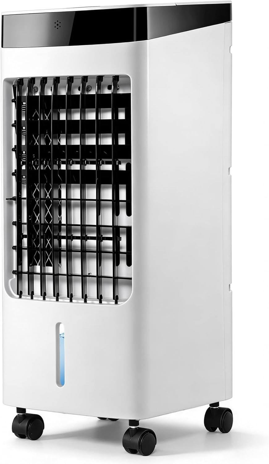 4L 3-in-1 Evaporative Air Cooler White, Quiet Portable Cooler Humidifier with 3 Speeds/3 Modes, 60° Oscillation, Remote Control, 7.5H Timer & 4 Ice Packs for Home Office Bedroom
