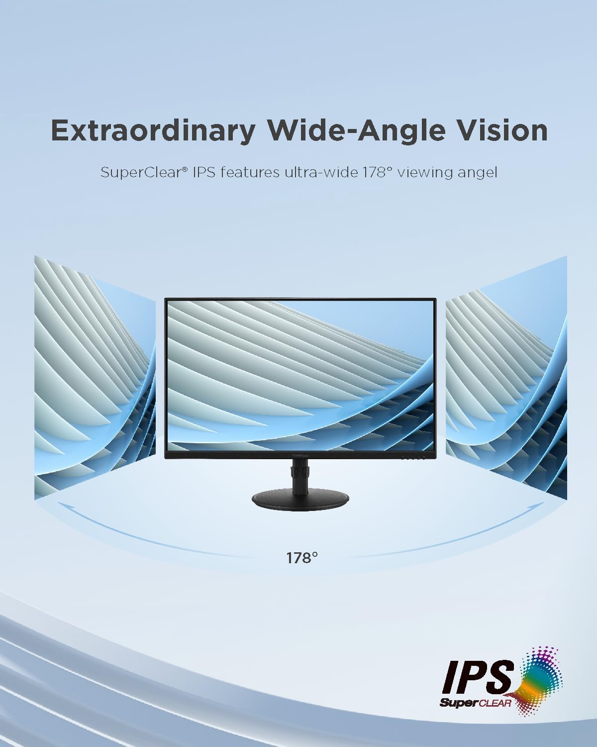 ViewSonic VA2708-HDJ 27 inch Monitor Full HD, 100Hz, 1ms MPRT, IPS, 99% sRGB, Height Adjustable, HDR10, HDMI, VGA, DP, Flicker Free, 2 Years Warranty