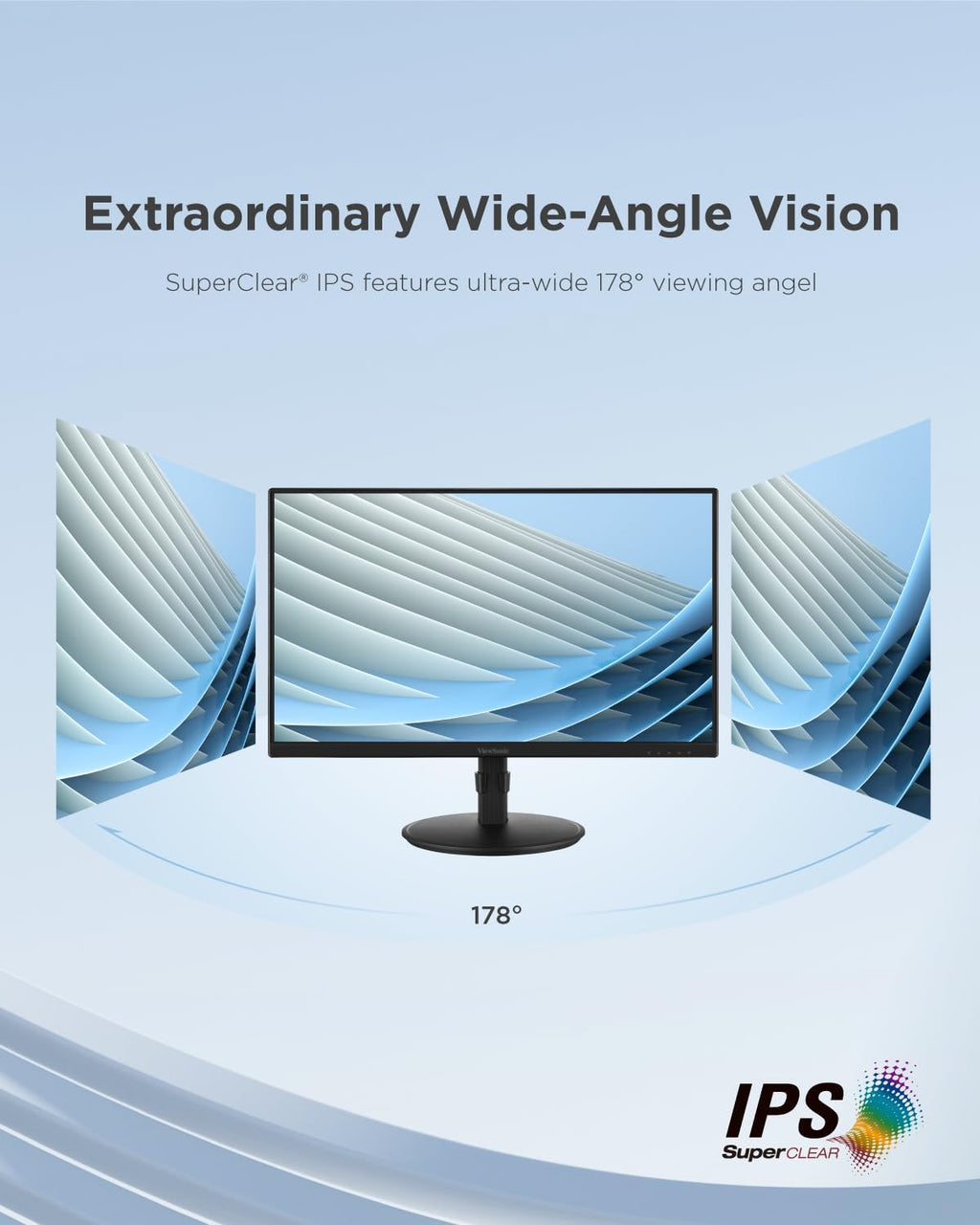 ViewSonic VA2408-HDJ 24 inch Monitor Full HD, 100Hz, 1ms MPRT, IPS, 99% sRGB, Pivot and Swivel Adjustable, HDR10, HDMI, VGA, DP, Flicker Free, 2 Years Warranty
