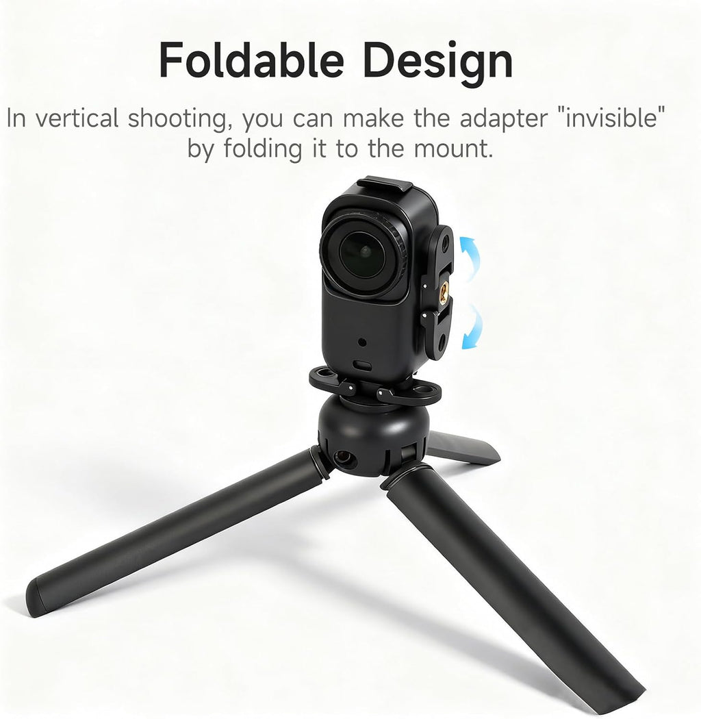 Foldable Vertical-Horizontal Mount Adapter for DJI Osmo Nano, Quick Release Adapter Protective Frame Extension Bracket Support Holder with 1/4" Screw Holes Mounting