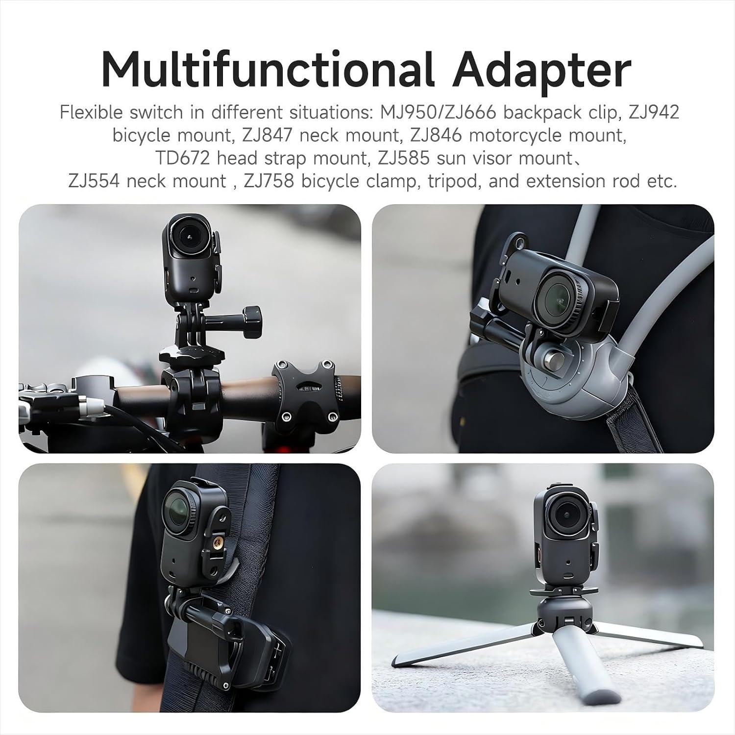 Foldable Vertical-Horizontal Mount Adapter for DJI Osmo Nano, Quick Release Adapter Protective Frame Extension Bracket Support Holder with 1/4" Screw Holes Mounting