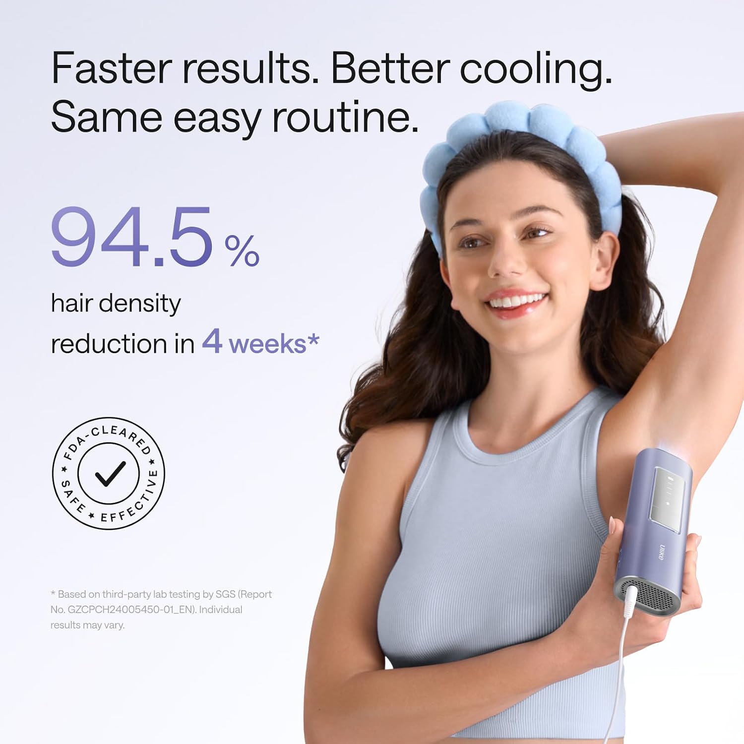 Ulike IPL Hair Removal Device, Pain-Free Ice Cooling Laser Hair Removal Device, USHR Mode* for Full Body, Face, Bikini and Underarms, Autoglide, Gift Purple Air 2 Max