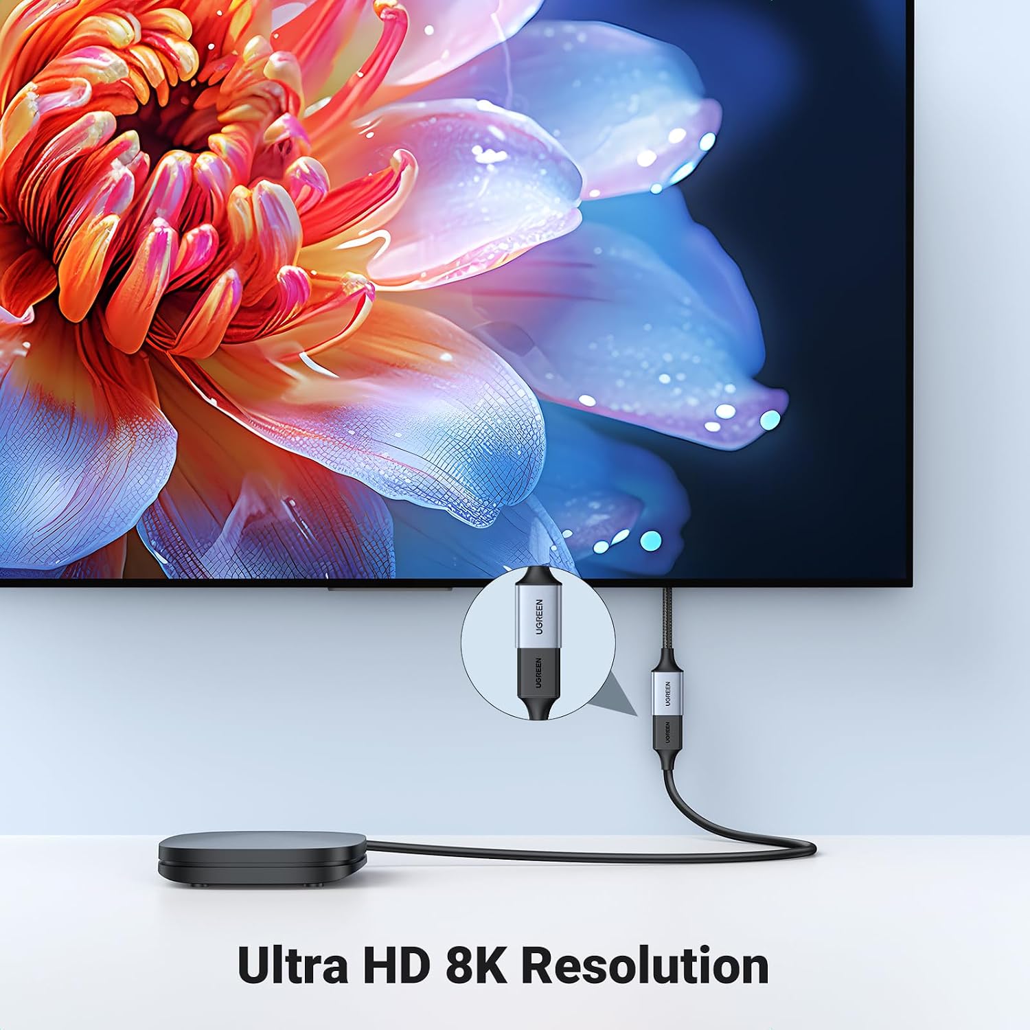UGREEN HDMI 2.1 Extender 8K@60Hz 4K@240/144/120Hz Extension Cable eARC,2M | Male to Female Adapter,Dolby Atmos/Vision,HDR,48Gbps High Speed,VRR,HDCP 2.3,For TV Stick Streaming Device PS5 Xbox PC Laptop