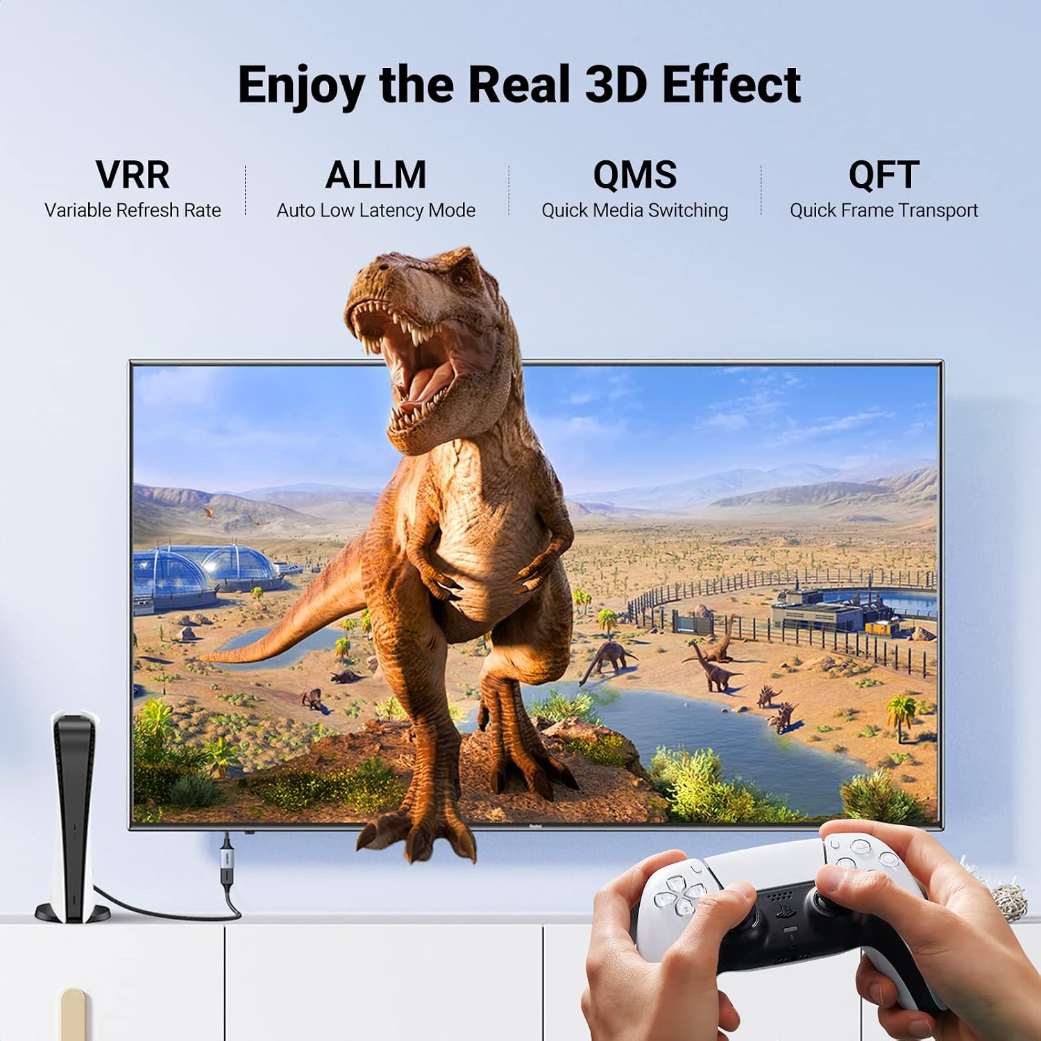 UGREEN HDMI 2.1 Extender 8K@60Hz 4K@240/144/120Hz Extension Cable eARC,2M | Male to Female Adapter,Dolby Atmos/Vision,HDR,48Gbps High Speed,VRR,HDCP 2.3,For TV Stick Streaming Device PS5 Xbox PC Laptop
