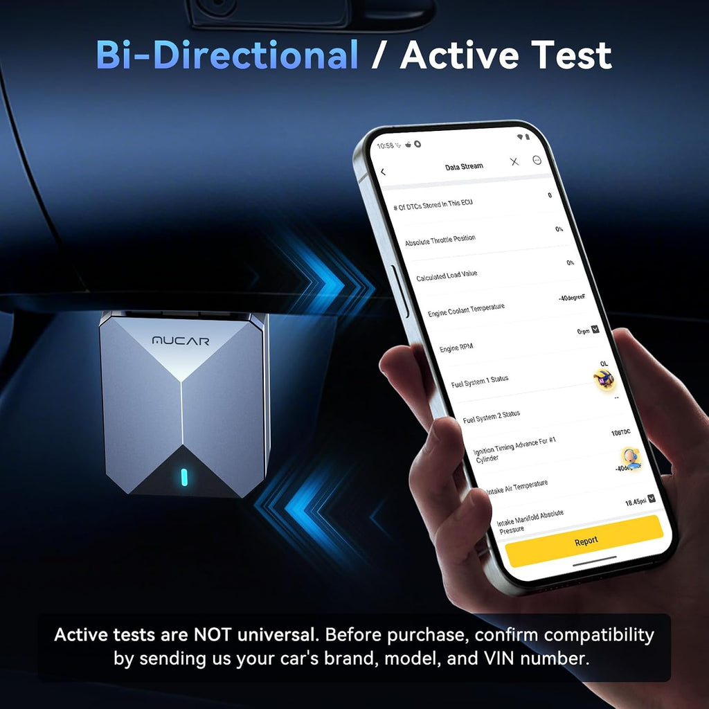 MUCAR AI-Assisted OBD2 Scanner Bluetooth Lifetime Update, BT200 MAX Compatible with ELM327, All System OBD2 Diagnostic Tool with 15 Resets for iOS &amp; Android, CANFD Protocol, Autoauth for FCA SGW