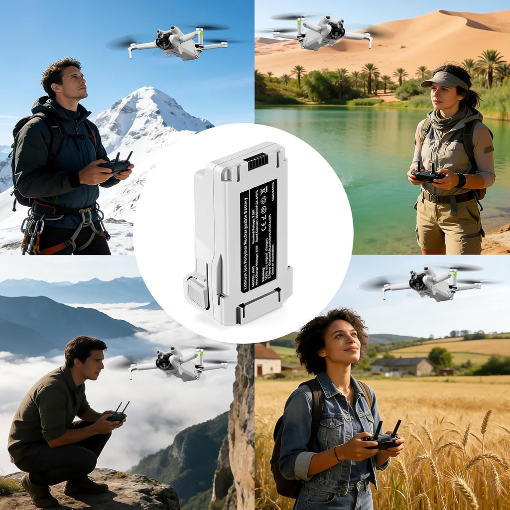 Mini 3 Pro and Mini 4 Pro Intelligent Flight Battery 1 Pack (7.38V 3850mAh) Upgraded Large Capacity Provides 47 Minutes of Flight Time Drone Replacement Battery for DJI Mini 3/3 Pro/4 Pro