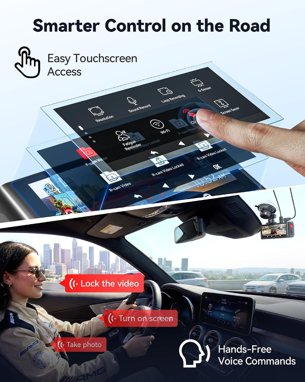 REDTIGER F7NA 4K Dual Dash Cam STARVIS 2 IMX678 8MP 5GHz WiFi (20MB/s Fast Download) Front 1080P Rear GPS Voice Control WDR HDR Night Vision 24H Parking Mode Support 512GB Max(No SD Card)