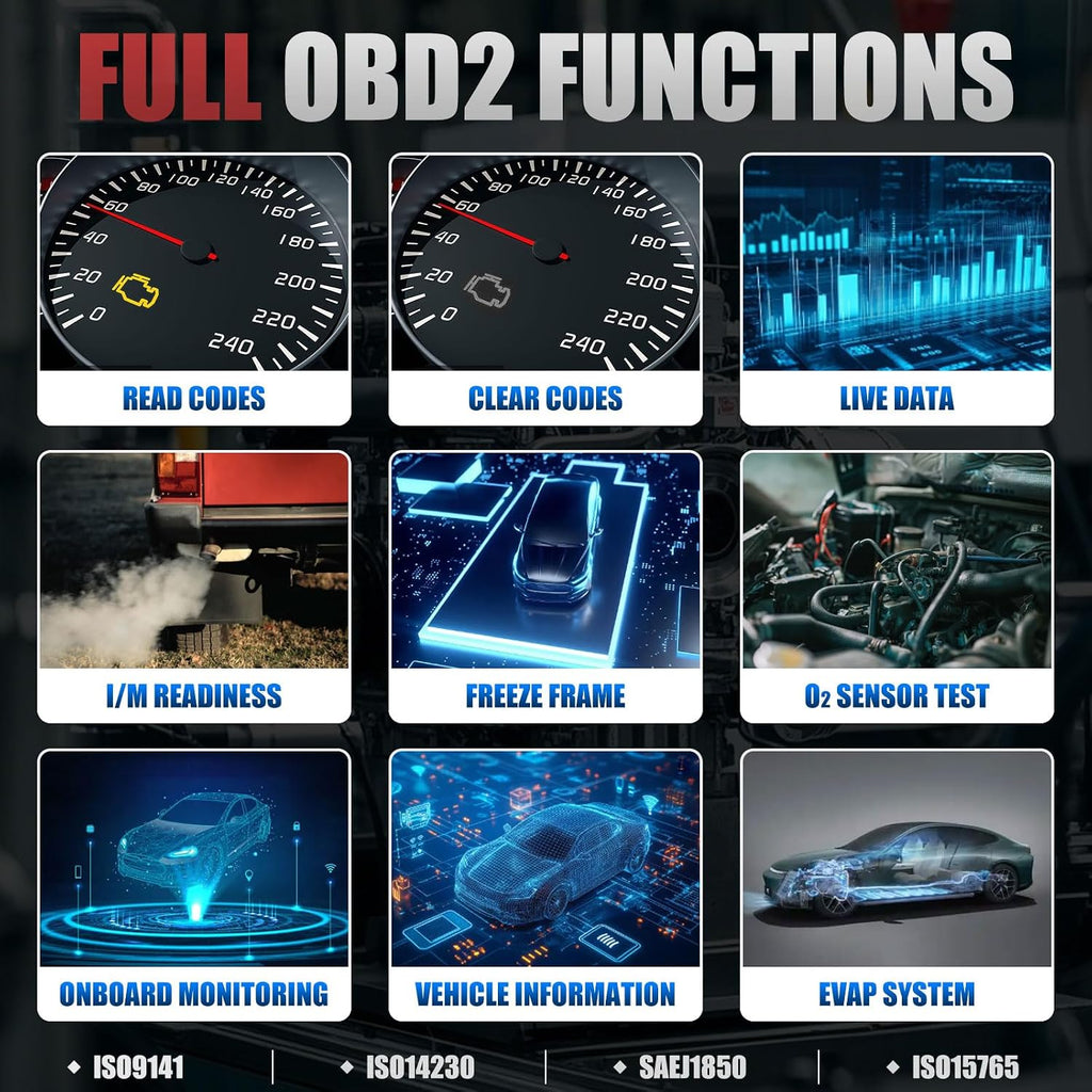 LAUNCH Creader 329 OBD2 Scanner Full OBD-II Functions Engine Fault Code Reader with 2.8" Color Display, Multi-Language, Plug &amp; Play for All OBDII Protocol Vehicles