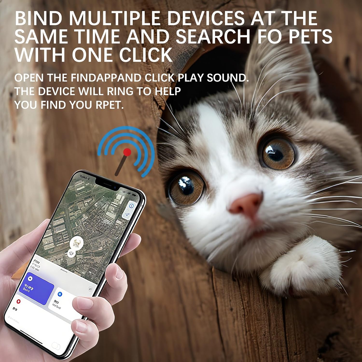 Cat Gps Tracker, Cat Tracking Collar Dog Tracker with No Monthly Fees Gps Cat Trackers, Cat Collar Tracker IP63 Waterproof, Safety Tracking Cats Pet Tracker for Cats (Only iOS)