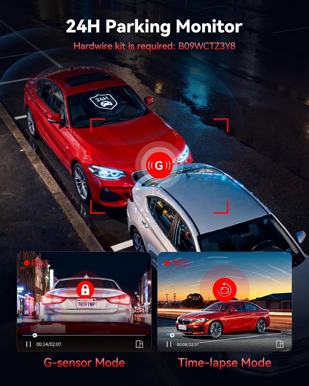 REDTIGER 4K Dash Cam Front and Rear, Fastest 5.8GHz Wi-Fi6 Dashcam, STARVIS 2 Ultra Night Vision Dash Camera, 3.18” Screen, 170°Wide Angle, 24H Parking Mode, SD Card Not Included, Max 512GB(F7NP-N)