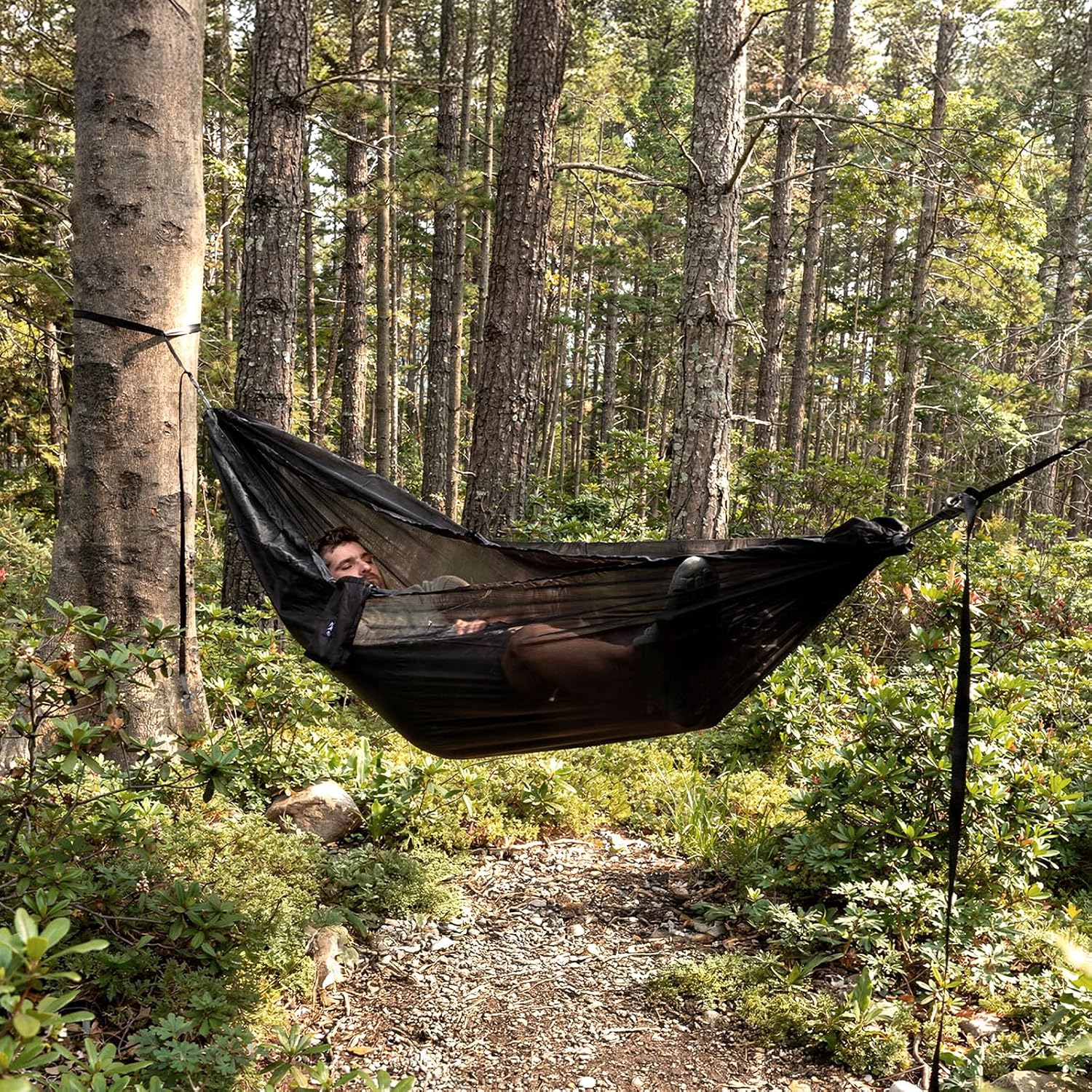 Night Cat Camping Hammock for 1 Person: Ultralight Portable Hammock for Travel Wild Outdoor