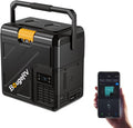 BougeRV CRH20 20L Car Fridge, Portable 12V Compressor Refrigerator with Rubber-Wrapped Handle, IPX4, App Control, 35dB, -20℃ to 20℃, 12/24V DC 230V AC for Campervan Road Trips Truck Camping (2026 New)