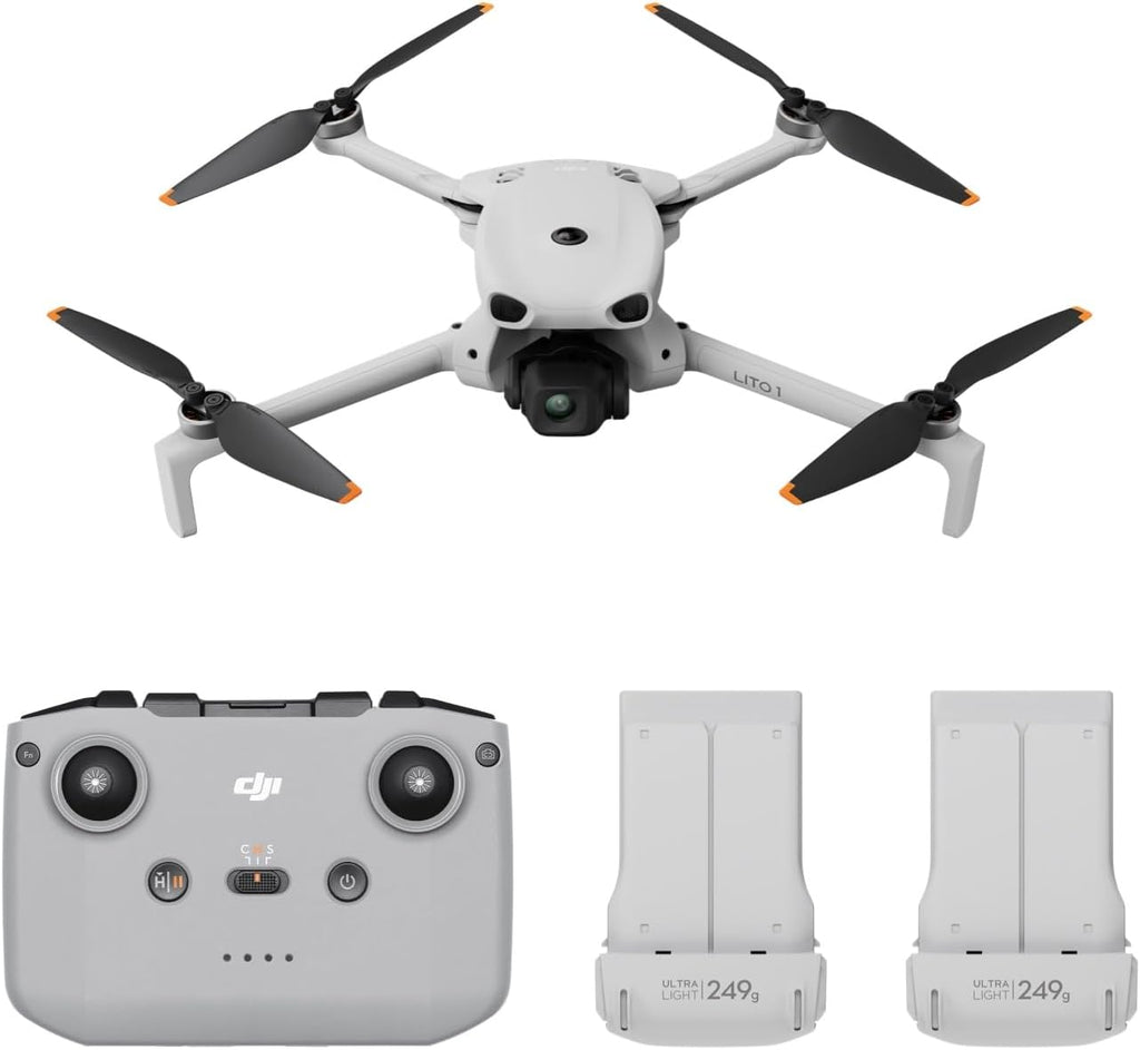 DJI Lito 1 Two-Battery Combo (DJI RC-N3), Updated Version of Mini 4K | Obstacle Sensing, ActiveTrack, 4K Video &amp; 8K Image, Lightweight for Adults, 15km Video Transmission, 2 Batteries, C0