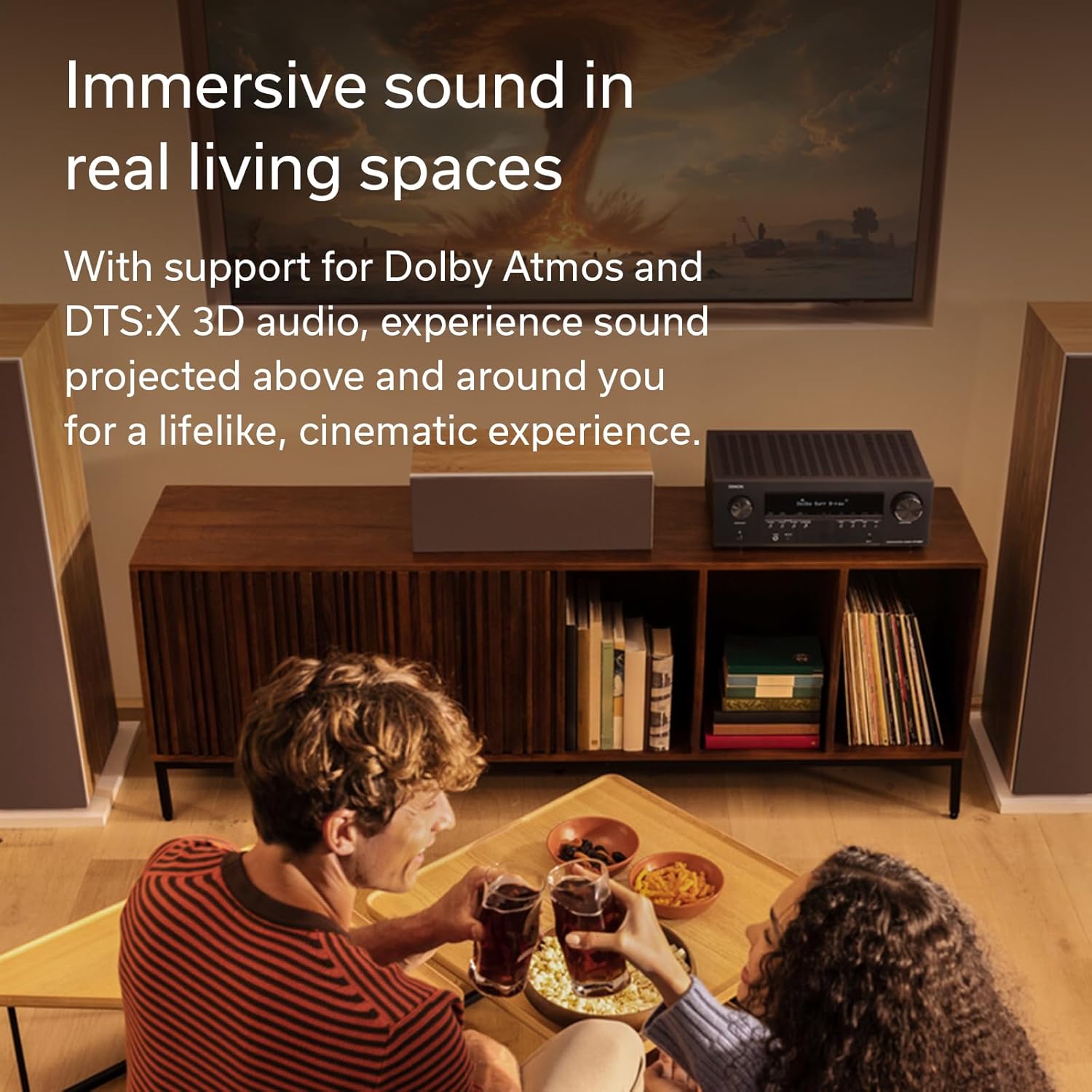 Denon AVR-S980H 7.2 Channel AV Receiver – 90W, Dolby Atmos & DTS:X, 8K/60 & 4K/120 HDMI, HEOS Multiroom, Wi-Fi, Bluetooth, AirPlay 2, Gaming Ready (VRR/ALLM), Home Cinema Amplifier
