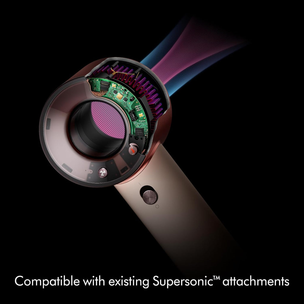 Dyson Supersonic Travel™ Hair Dryer – Compact & Lightweight, Fast Drying, 1220W, Universal Voltage, Intelligent Heat Control, Compatible with Supersonic Attachments, Ceramic Pink/Rose Gold