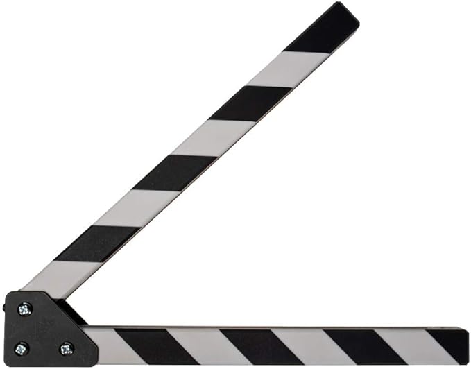 Filmsticks All-Weather Clapper Sticks MEDIUM, 280 x 44 x 20 mm, ABS Resin Replacement Clapper Sticks with 3.5 mm Insert, Professional Film Slate Sticks for Film &amp; TV Production