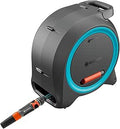 Gardena Dual Hose Box M Hose Storage: Ready-to-use, for wall or Portable Installation, Automatic Hose Guide, Space-Saving Storage, Durable Design (18694-20)