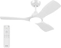 PHILIPS Fixed-Blade Ceiling Fan with LED Light, 3 Blades, 107 cm Diameter, 2650 Lumens, Tunable White Light from 3000 K to 6500 K, Dimmable to 5%, Remote Control Included, White