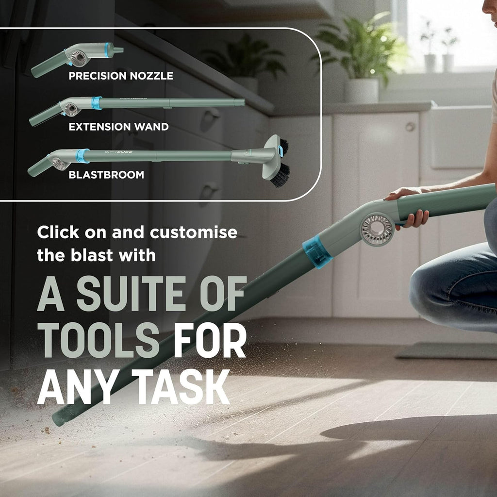 Shark BlastBoss All-in-One Cordless Air Blasting System With BlastBroom - Sage AB2111UKGN