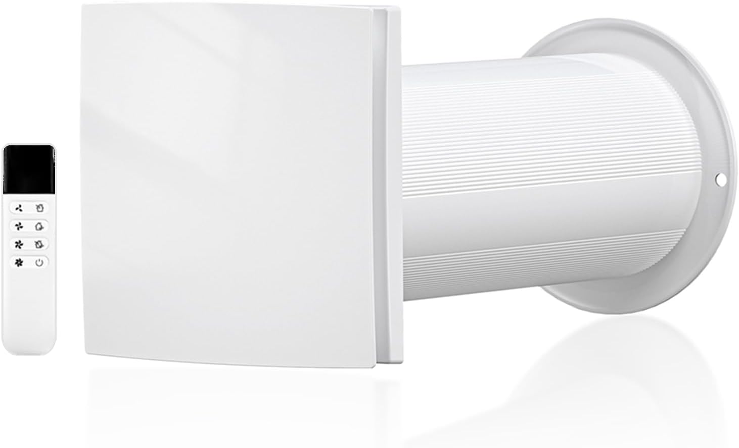 VT100 Heat recovery Ventilator Reversible with ceramic exchange core | With 5W EC Energy saving motor and Remote Control, for Home, Bedroom, Children's Room, Attic Wall Mount Exhaust Fan