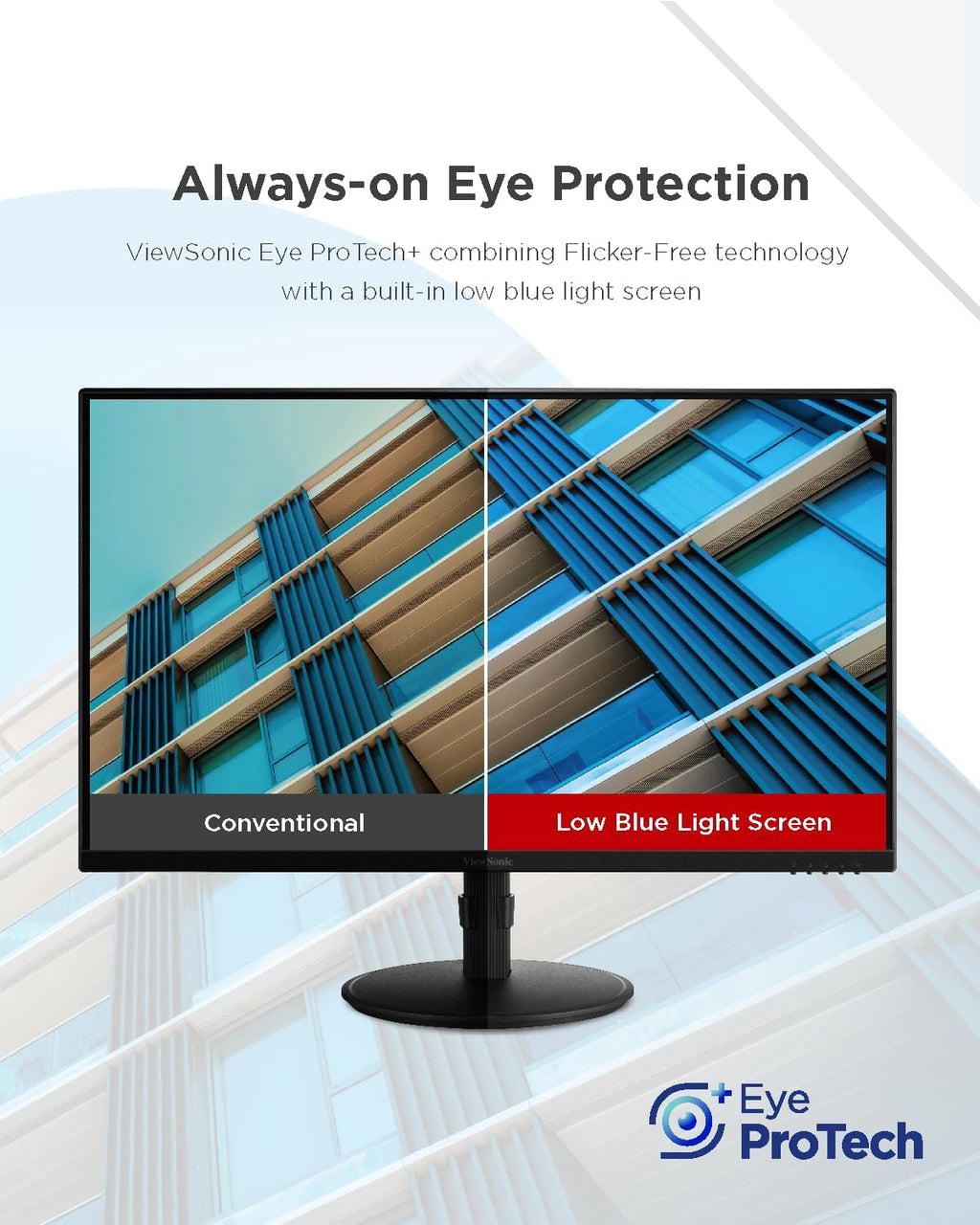 ViewSonic VA2708-HDJ 27 inch Monitor Full HD, 100Hz, 1ms MPRT, IPS, 99% sRGB, Height Adjustable, HDR10, HDMI, VGA, DP, Flicker Free, 2 Years Warranty