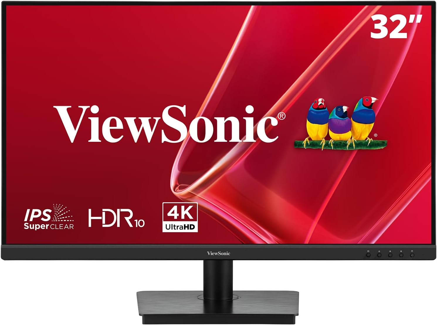 ViewSonic VA3208-4K-HD 32 inch Monitor 4K UHD 3840 x 2160, VA, 104% sRGB, 60Hz, HDR10, Frameless, Flicker Free, 2 x HDMI 2.0, DP, 2 years warranty